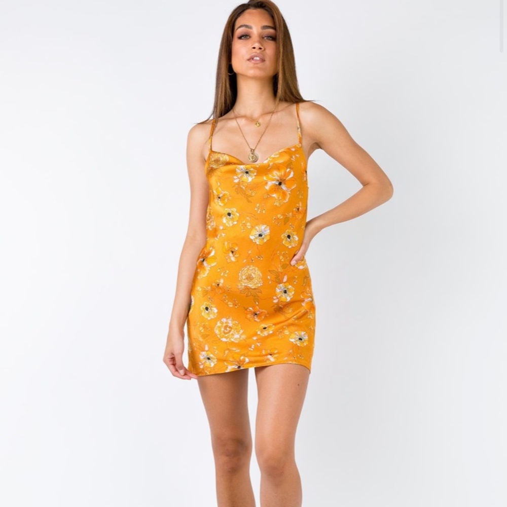 Silky floral dress